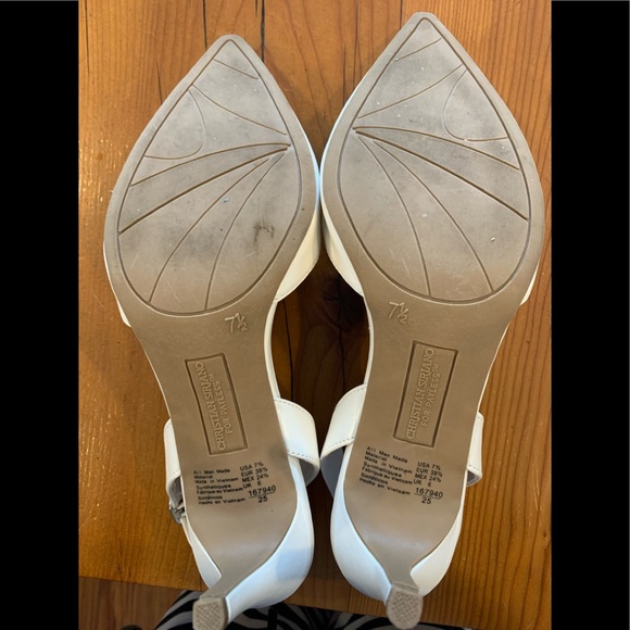 White sling back heels - Picture 3 of 3